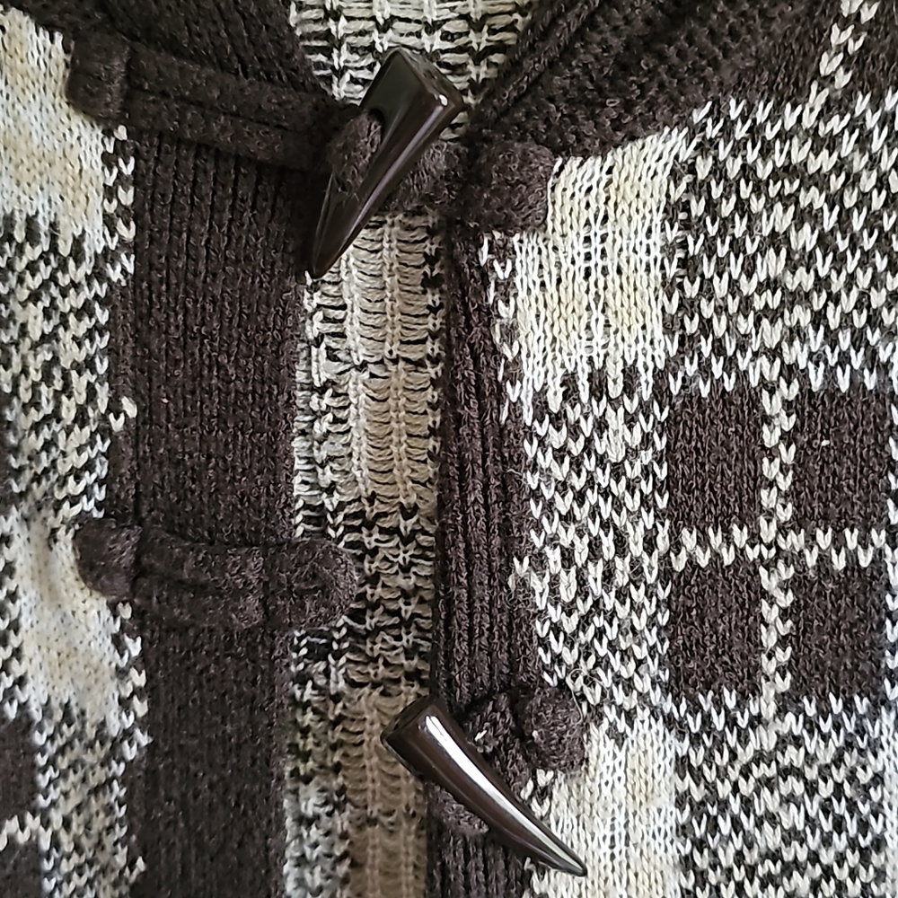 Long sweater hooded cardigan